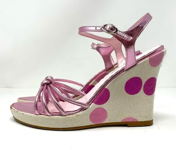 FRANCO BARBIERI wedge sandals, size 7.5, made in Italy