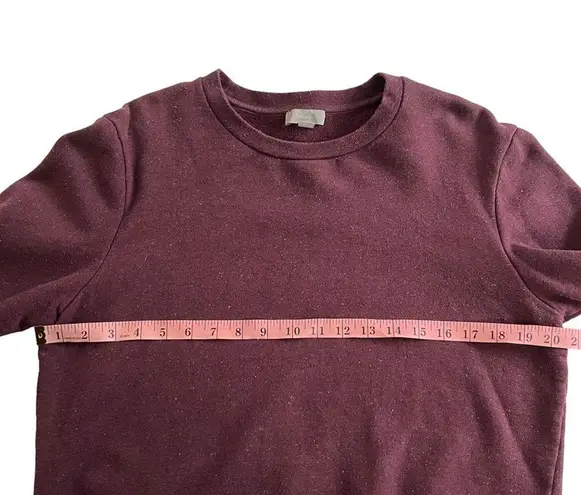 COS  Burgundy Speckled Pullover Sweatshirt