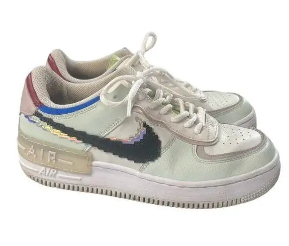 Nike  Air Force 1 SE Pixel Swoosh Barely Green Womens Size 10 Sneakers