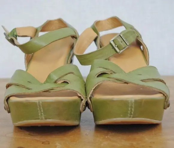 Kork-Ease Deborah Leather Wrapped Leather Sandal Heels Size 8