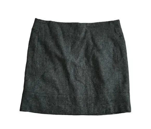 Kenar Wool Blend Gray Womens Mini Short Straight Skirt Size 4