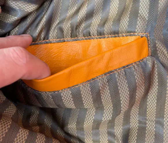 Vintage 90s Orange Parko Lamb Leather Blazer Jacket Size XL