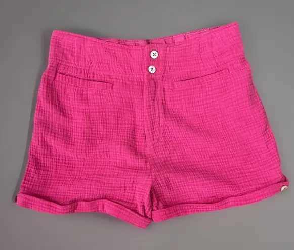 Soft Surroundings Shorts Gauze Shorts High Waist Casual Pink Cruise color XS