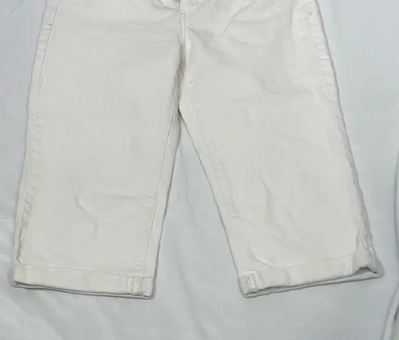 Levi's Levi’s Cuffed Capri Mid Rise White Stretch Denim Pants Jeans Sz 10