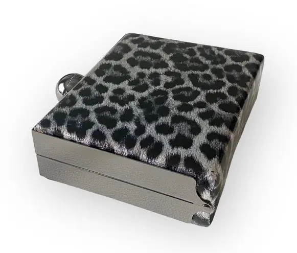 new RoccoBarocco ❤︎ Animal Print Minaudière Box Bag ❤︎ Drop In Chain Handle ❤︎