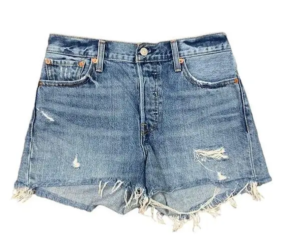 Levi's Levi’s Premium Wedgie Short Button Fly Distressed Cutoff Jean Shorts