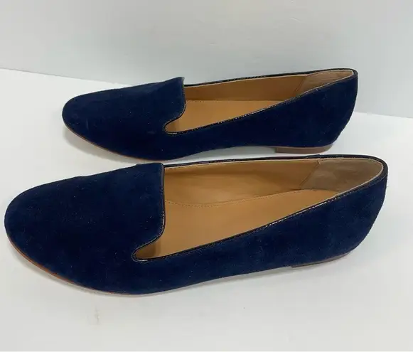 J.Crew  Suede Cora Loafers Size 8 1/2 navy blue