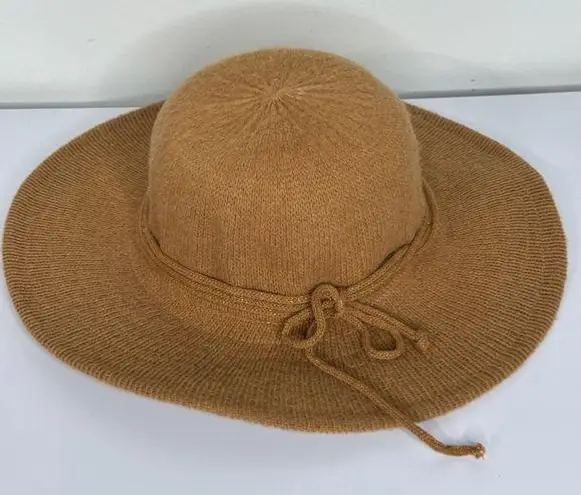 Adora Tan Wool Polyester Blend Hat Woman's OS