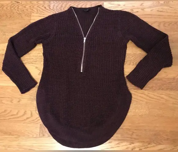 G by Guess zippered sweater burgundy size S