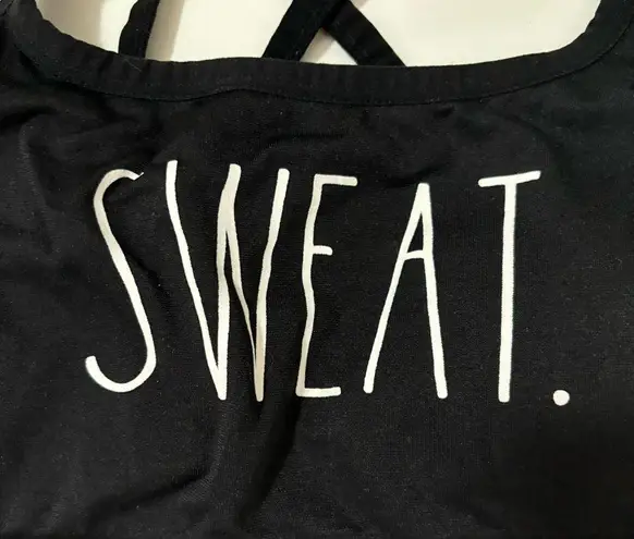 Rae Dunn “Sweat” Strappy Stretch Sports Bra