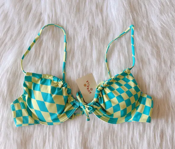Aurelle Swim NWT Riza Green Bikini Top