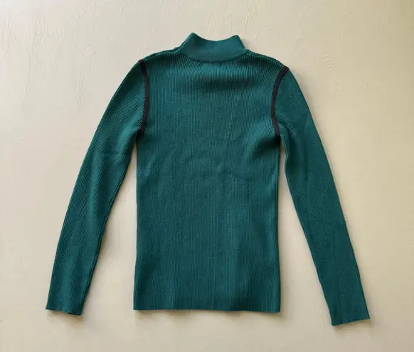 Elie Tahari Tahari Mockneck Ribbed Sweater