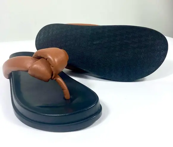 Lafayette 148 New York Bristol Flip Flop Sandals Copper Multi Size 36 EU NEW