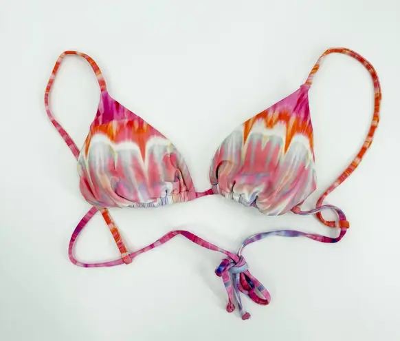 BASTA SURF Bikini Top Size Small NEW Triangle String Tie Dye Swim Beach NWOT Pink