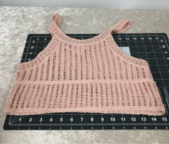 Timing  crochet women’s crop top size S/M blush