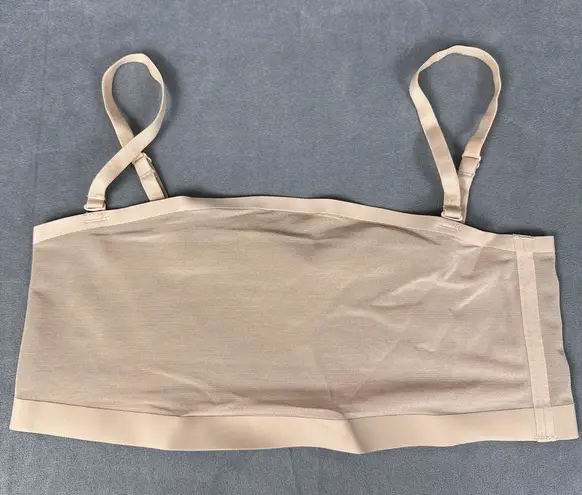 SKIMS New NWT Mesh Sheer Sculpt Bandeau Bra Size Medium Clay Beige Bralette