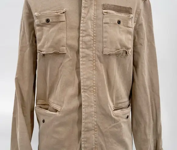 ANINE BING Army Cargo Jacket Khaki Sand Neutral Tan Grunge Edgy Fierce Size S