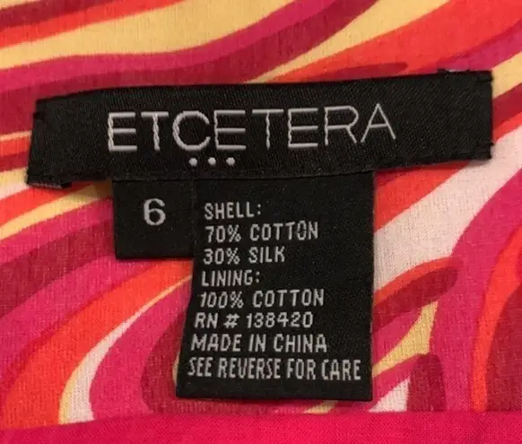 Etcetera silk cotton blend full skirt fully lined 6