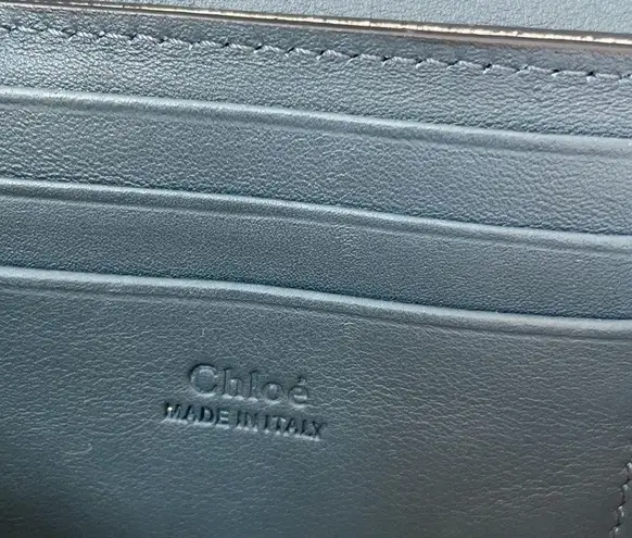 Chloé Mini Faye suede leather crossbody bag cloudy blue