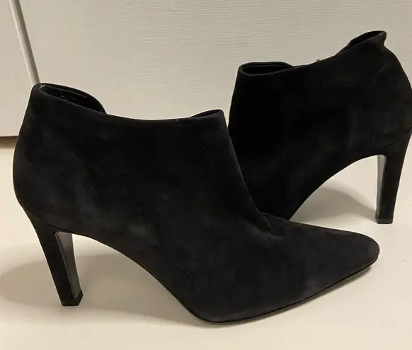 Ralph Lauren , black suede stiletto booties sz 9.5