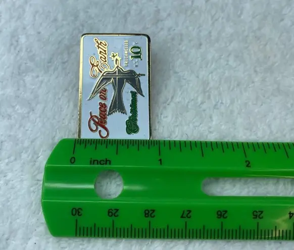 Peace On Earth Christmas 10 cent Postage Stamp Tie Tack Pin Brooch The March Co.