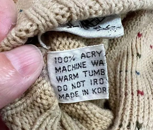 Vintage Thick Full Zip Collared Zip Up Sweater Jacket Size M