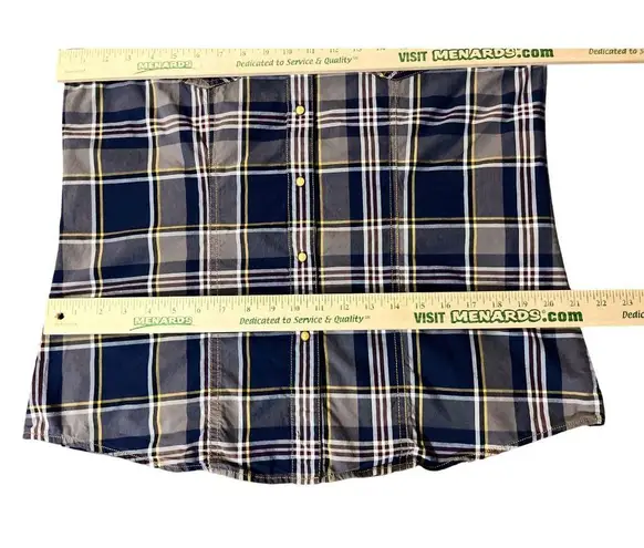 Cruel Girl Plaid Western Shirt Womens XL Used Snap Front 100% Cotton