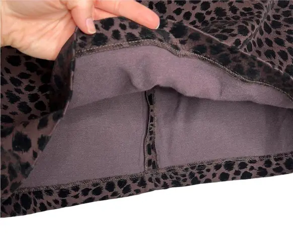 NWT BODY Brown & Black Flocked Animal Print Mini Skirt Y2K Size undefined
