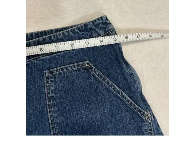 Gloria Vanderbilt Denim Vintage Cottage Prairie Utility Midi Skirt Women's 10