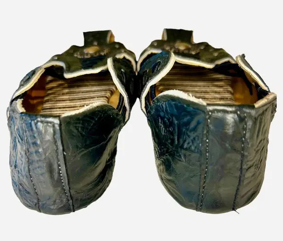 Saniya boho black leather strappy flats. Size 39