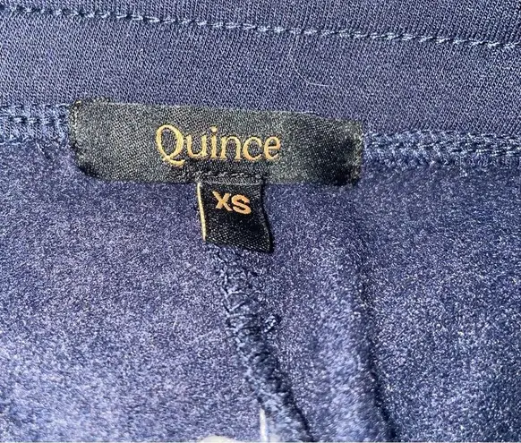Quince Size XS Modal Sweatpants Wide Leg Crop Navy Pull On