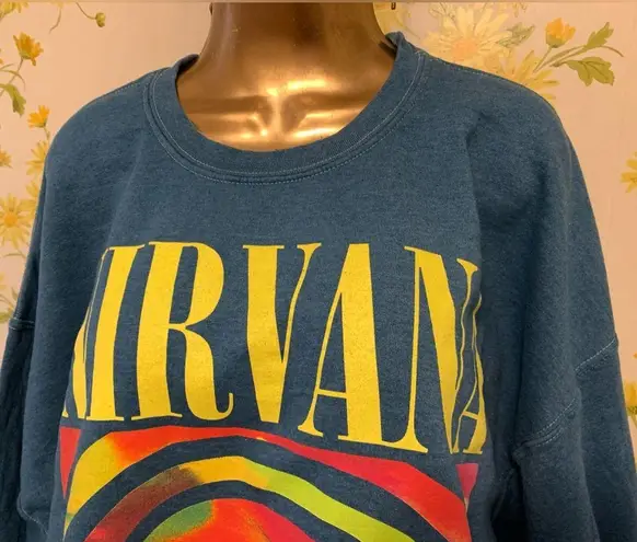 Nirvana Smile overdyed sweatshirt oversized size S|M