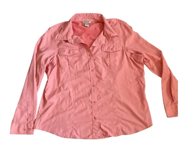 Duluth Trading Co. Women’s Armachillo Cooling Long Sleeve Shirt | Peach | 2XL Orange Size 2X
