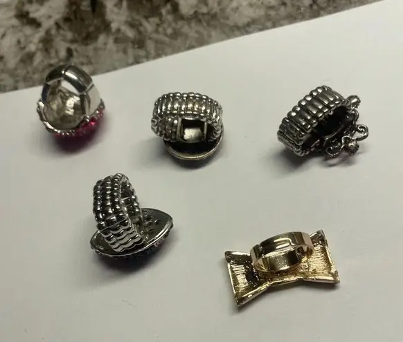 Adjustable Or Stretchy Statement Rings Lot Of 5