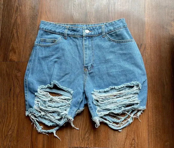 SheIn Distressed Jean Shorts