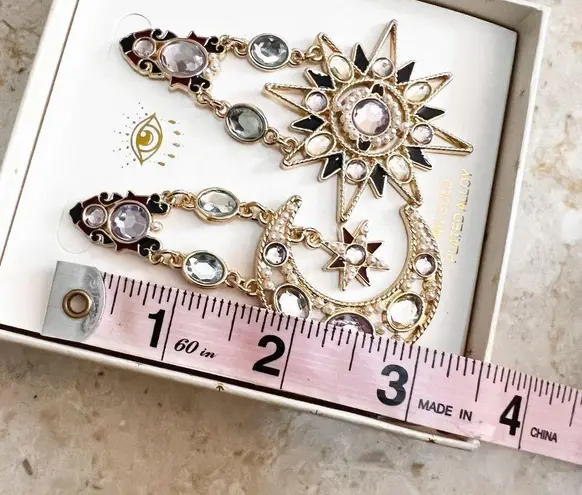Eye Candy LA - Miya - Celestial Sun and Moon Statement Earrings