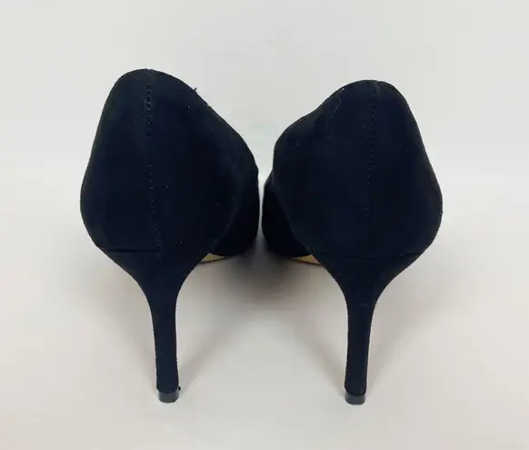 J.Crew  Suede Black Pump Heels Size 8 Pointed Toe