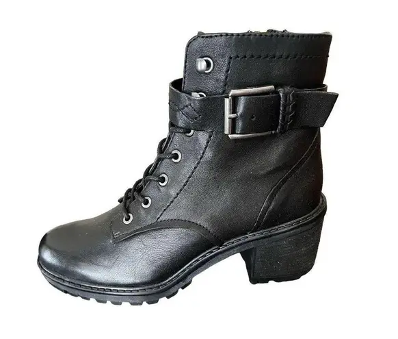 Zodiac  Gemma black leather combat boots Size 9.5