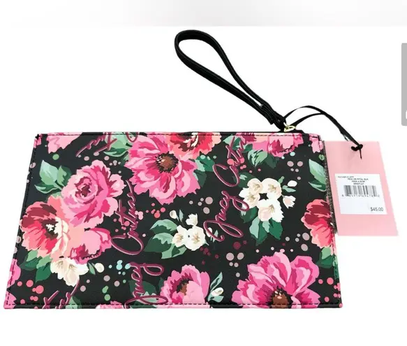 Juicy Couture Large Floral Printed Classic Wristlet Wallet NEW