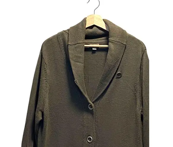 J. Jill Angora Blend Oversized Button Down Knit Cardigan Olive Leaf Size L Cozy Green Size L - Image 6