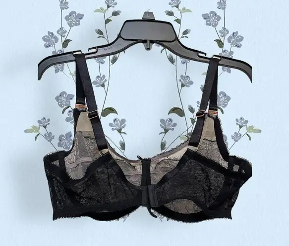 Smart & Sexy New  Black Beige Bra Lacy Signature Lace 40D