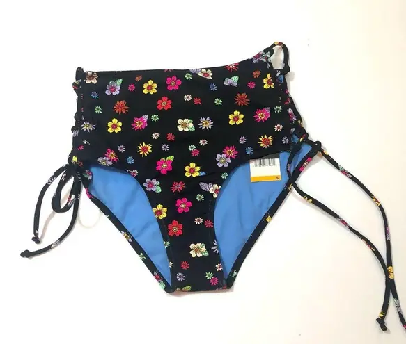 California Waves Strappy High-Waist Swim Bottom