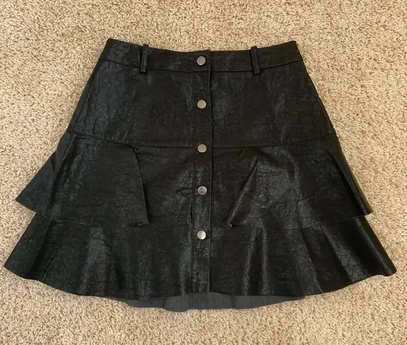 ZARA Faux Vegan Leather Skirt