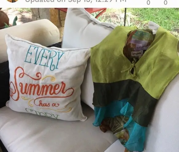 TERRAMODA crop crocheted details vintage pants chartreuse size M Size M