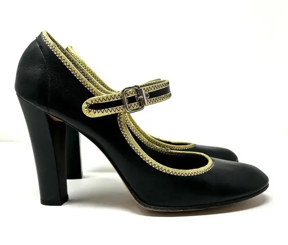 Marc by Marc Jacobs MARC JACOBS black leather Mary Jane heels, made in Italy, size 9.5