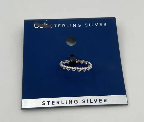 BELK Sterling Silver Ring Size 6 NWT Hearts Dainty Stackable