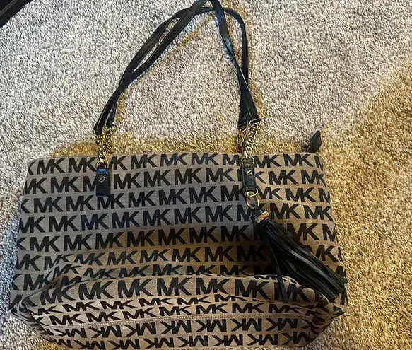 Michael Kors Brown And Black Monogram Purse