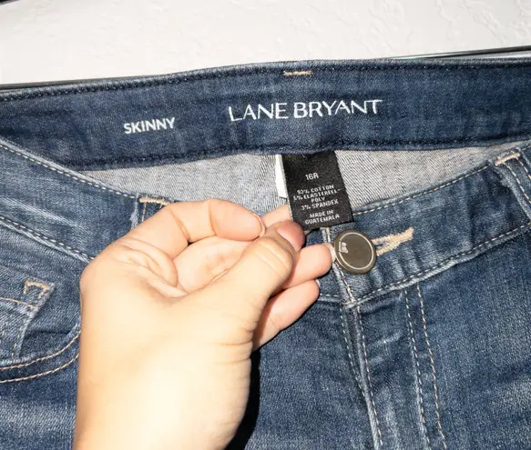 Lane Bryant Blue Skinny Jeans Size 16R