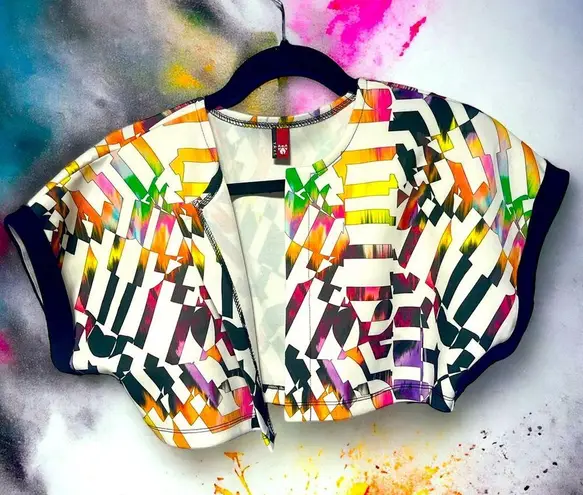 Cropped Open Front Cardigan XS Black