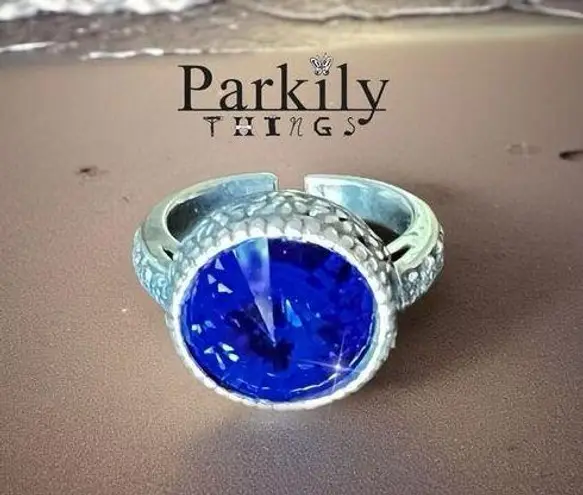 Sparkly ring made with Swarovski crystal adjustable fit handcrafted Silver
